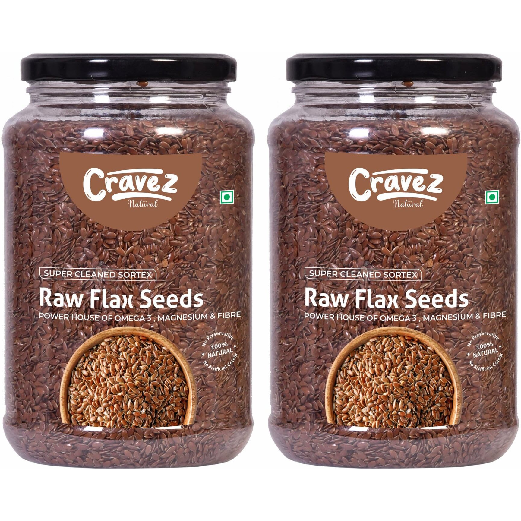 Cravez Flax Seeds - 1kg Alsi Seeds | Premium Raw Flax Seeds | Seeds for Weight Loss | Diet Food | Flax Seeds for Hair Growth | Rich in Fibre and Omega 3 | Rich in Protein