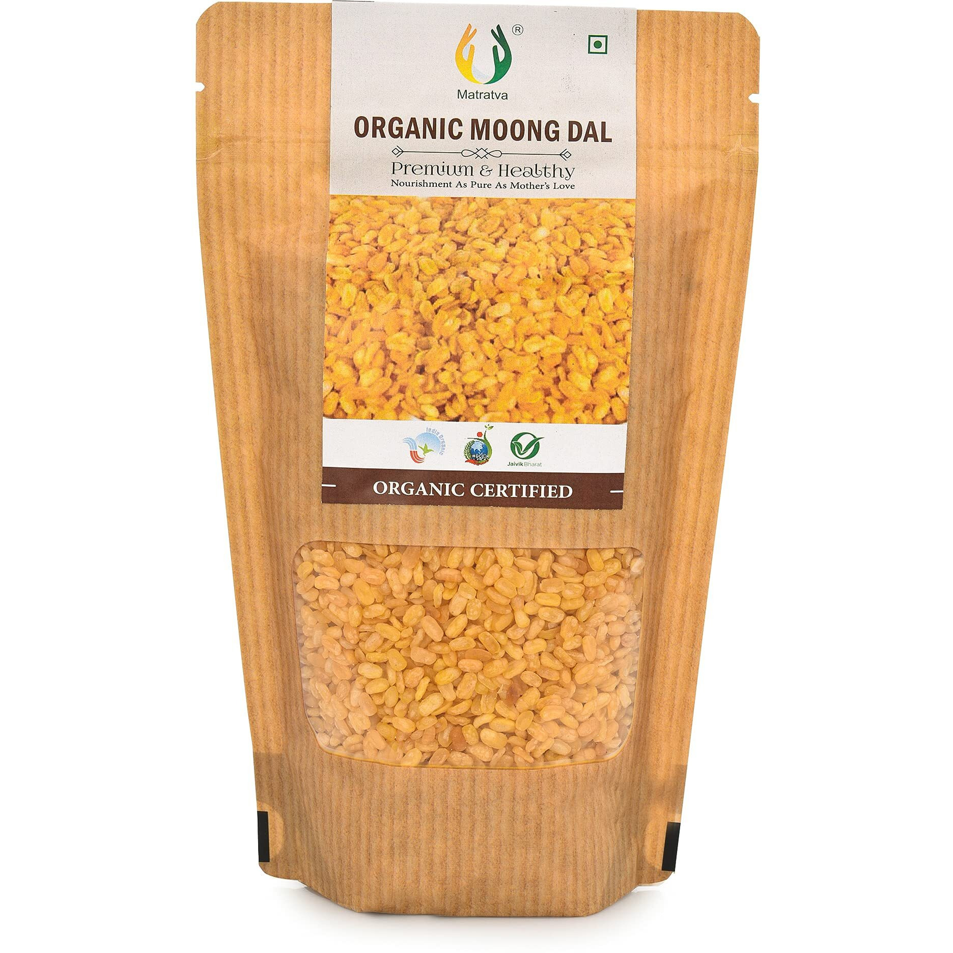 Matratva Premium Organic Salted Moong Dal Namkeen - 1 kg | Salty Moong Dal | Organic Namkeen | Fried in Cold Pressed Groundnut Oil | Healthy Indian Snacks | No Preservatives
