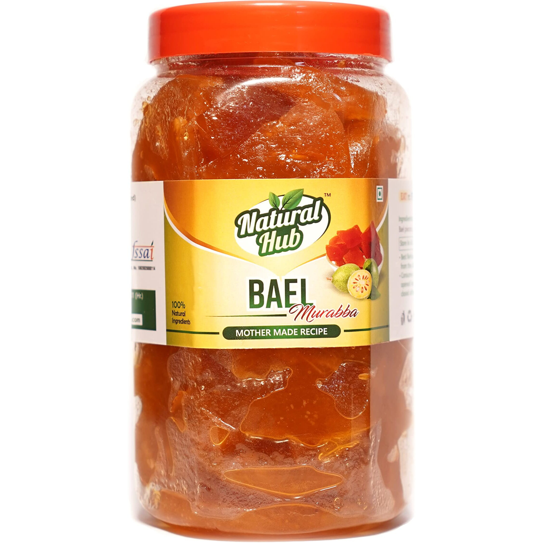 Natural Hub Pure Organic Made in India Homemade Bel Murabba, Bail Fruit Ka Murabba, Sweet Belgiri Murabba