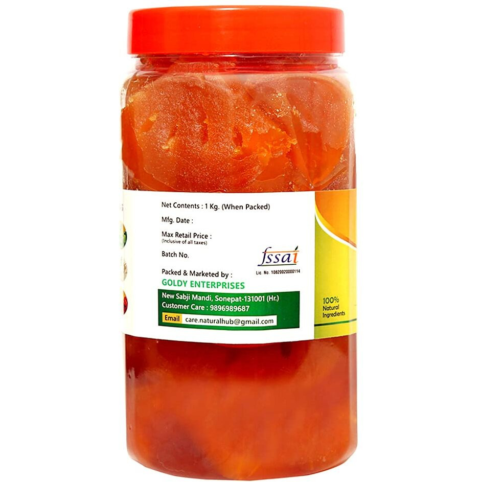 Natural Hub Pure Organic Made in India Homemade Bel Murabba, Bail Fruit Ka Murabba, Sweet Belgiri Murabba