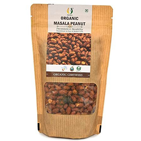Matratva Organic Masala Peanut Namkeen 1 kg | Organic Namkeen | Rich in Protein | Crunchy & Spicy | Fried in Cold Pressed Groundnut Oil | Healthy Indian Snacks | No Preservatives
