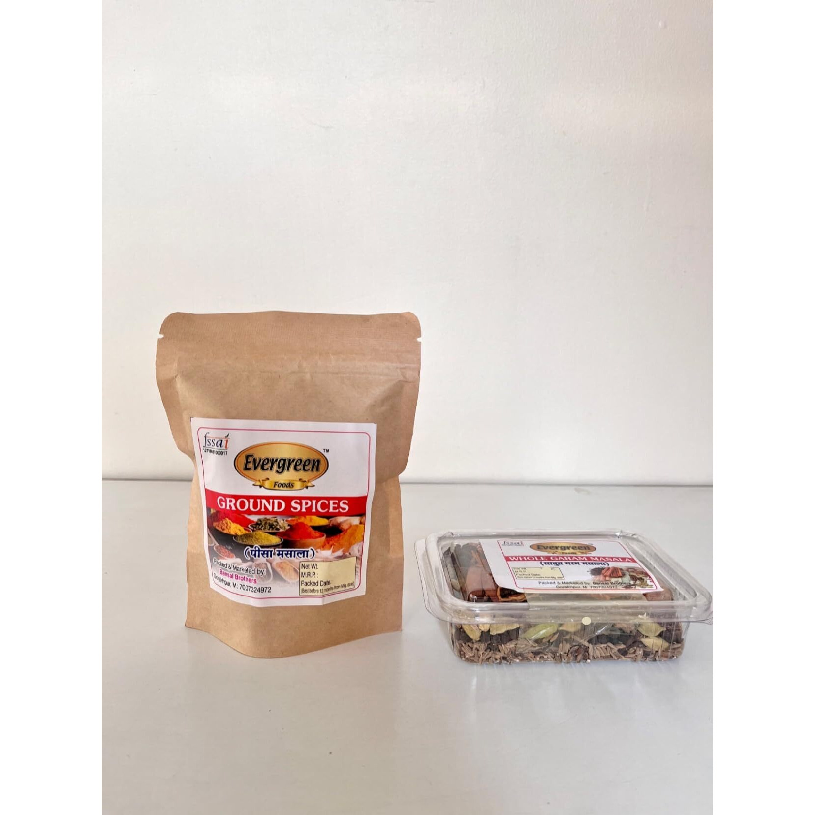Evergreen Foods Garam Masala, Combo - Powder & Whole, 100 Gm each