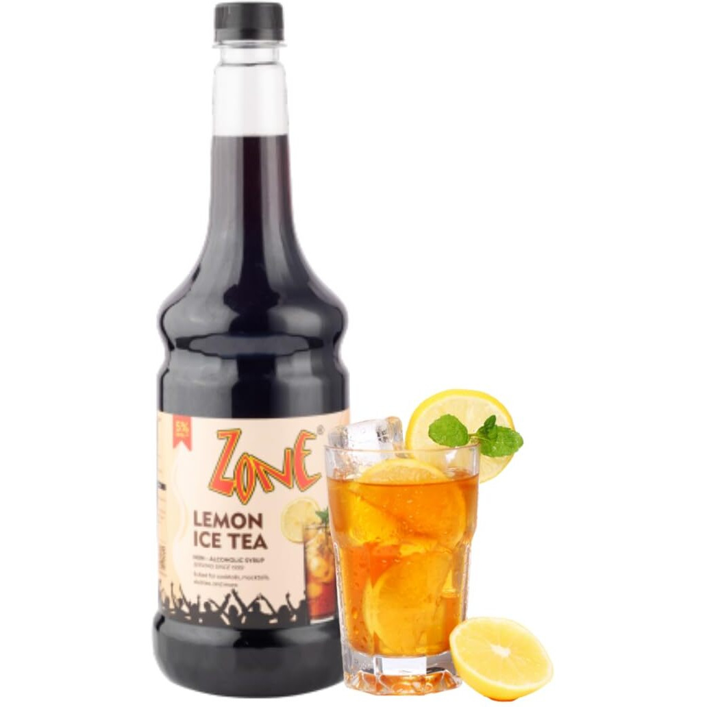 Zone Lemon Ice Tea Syrup 1050ml | Fresh Lemon Flavor for Mocktails, Cocktails, Lemonades, Iced Teas & More | 35+ Flavours