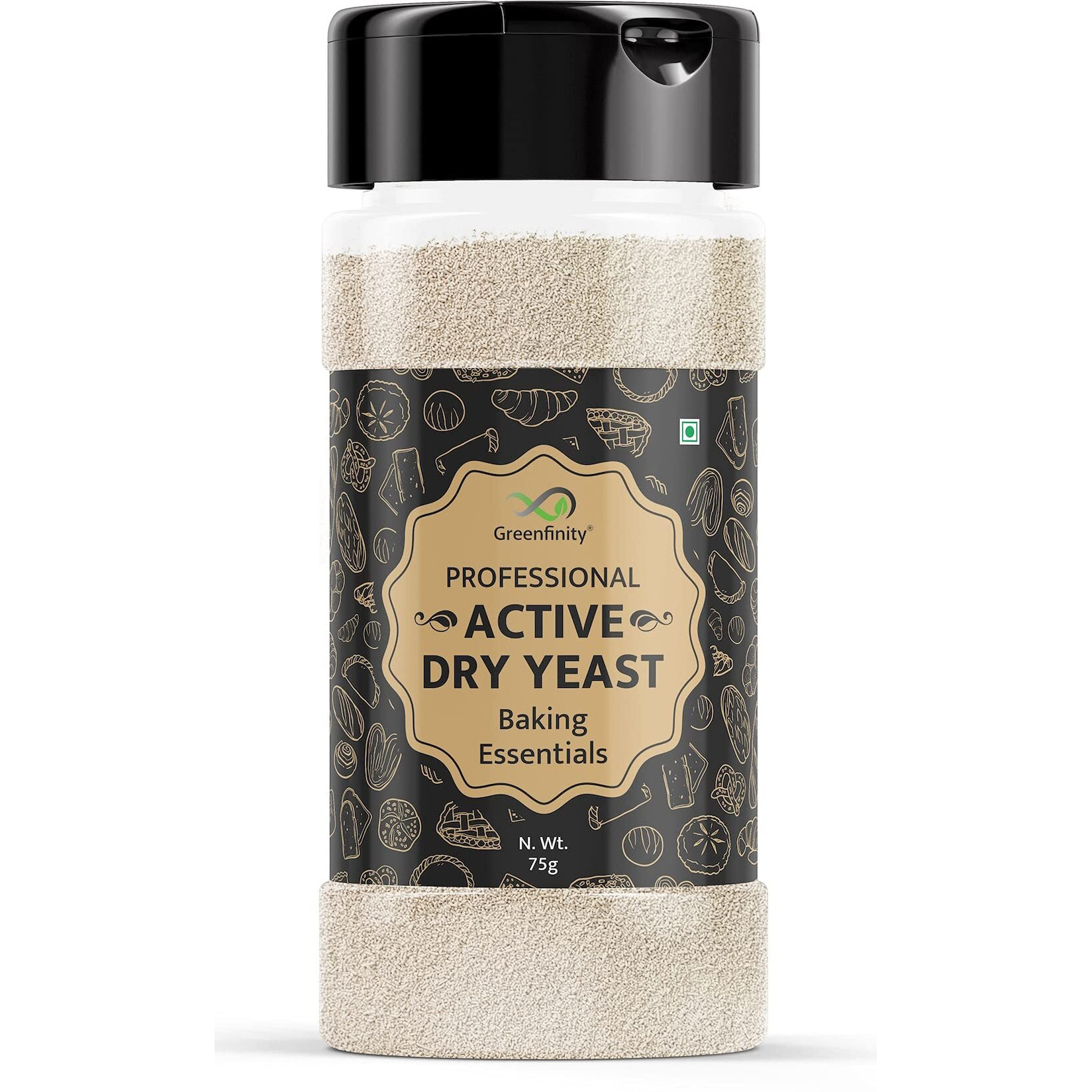 GreenFinity Instant Dry Yeast Powder 75g, for Pizza Base & Baking