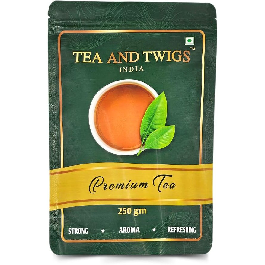 Tea and Twigs Premium Tea - 250gm (Pack Of 2) | Second Flush CTC Tea | Premium Chai Patti | Assam Tea | Black Tea