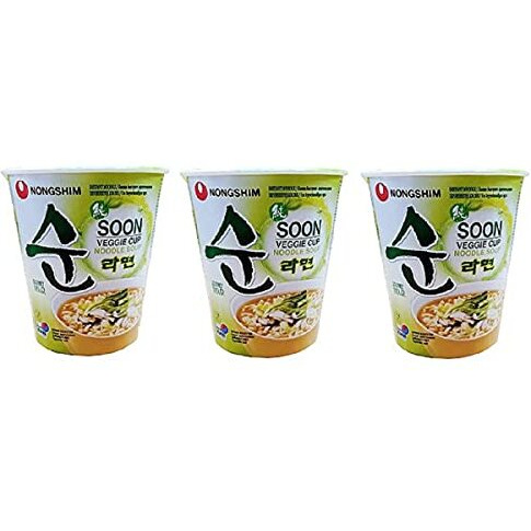 Nongshim Veggie Instant Noodles Cup 67Gm*3Pack (Pack Of 3) - Vegetarian