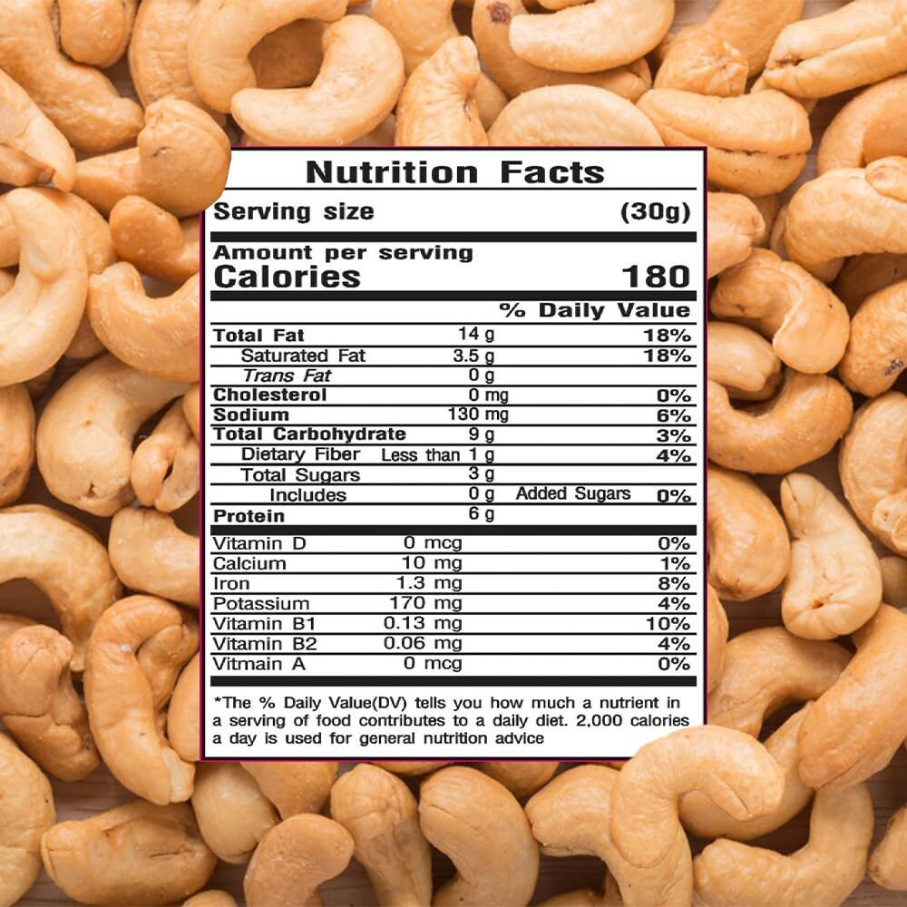 Tong Garden Imported - Salted Cashew Nuts Pouch Combo, 320 Gm - (160 Gm X 2)