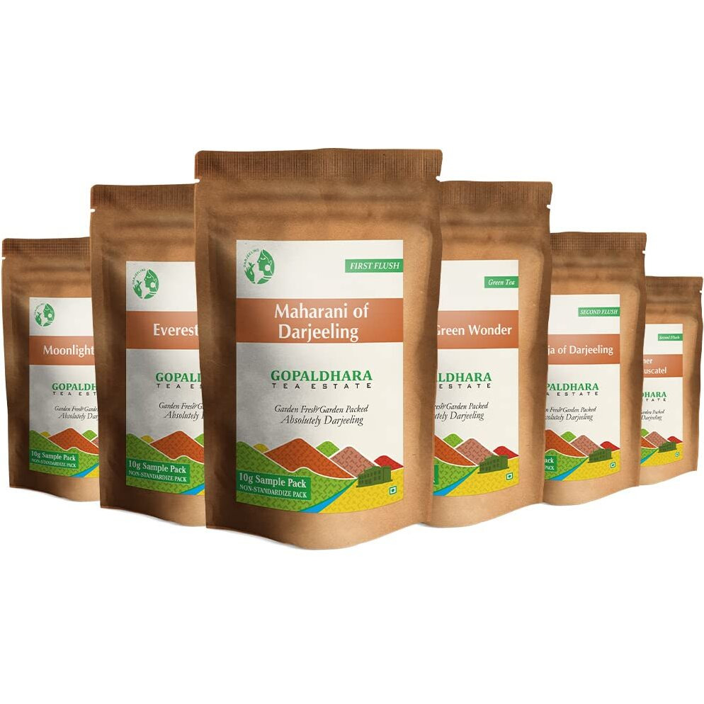 Gopaldhara Darjeeling Royal Series Sample Pouches - Special FTGFOP1 Teas From Rohini Tea Estate Highest Elevation 7000 Feet (60g Sample Pouches)