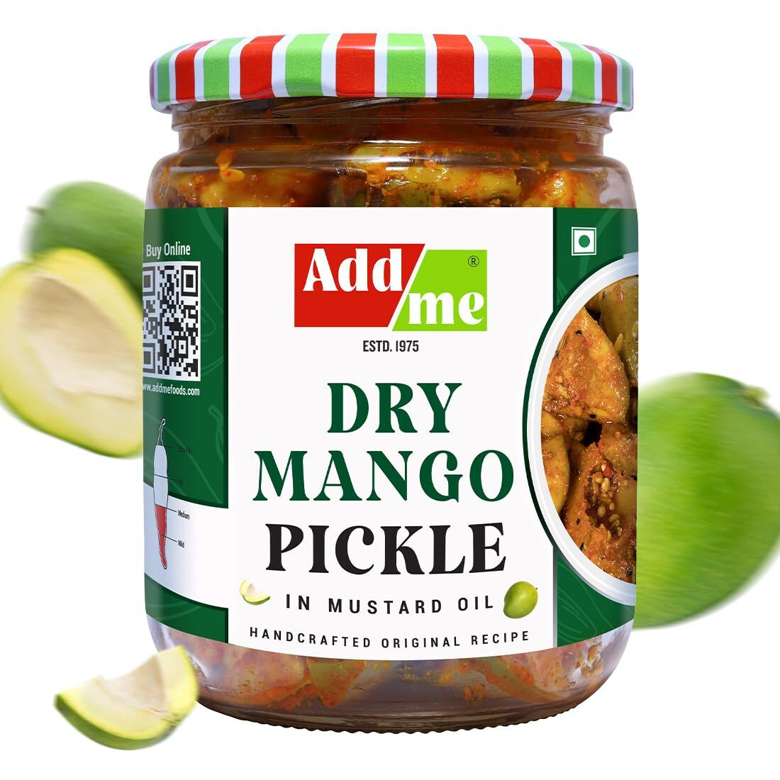 Add Me Dry Mango Pickle 500g Homemade Aam ka Sukha Achar 500 gm classic mother made recipe Glass Jar