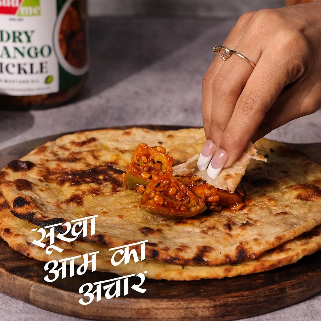 Add Me Dry Mango Pickle 500g Homemade Aam ka Sukha Achar 500 gm classic mother made recipe Glass Jar