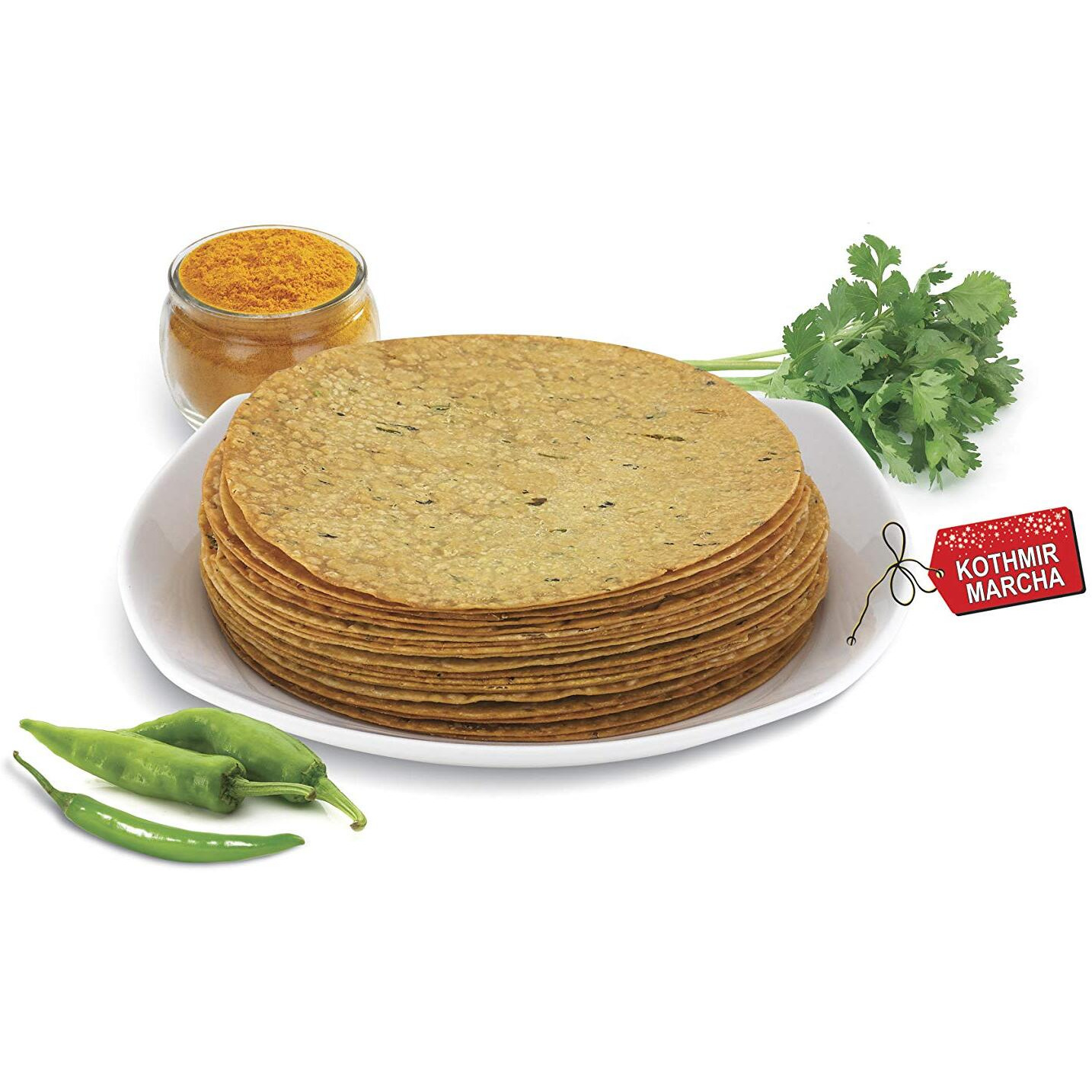 Delicious Bite Kothmir Marcha Khakhra (4 Packs of 200gm Each)