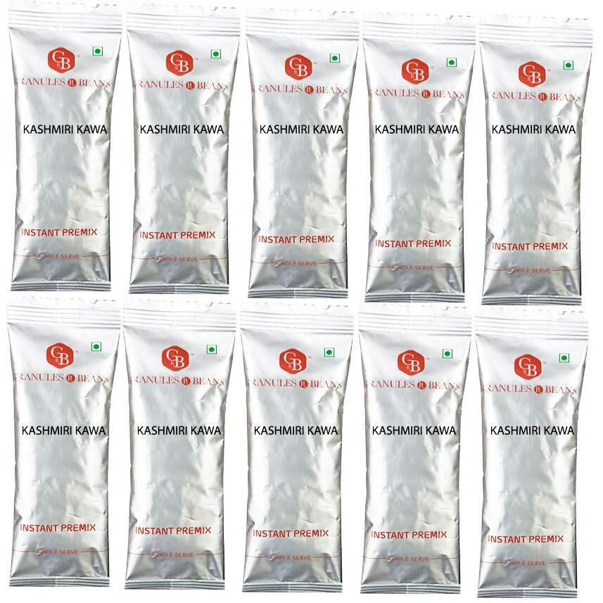 Granules n Beans Instant Premix Kashmiri Kahwa - (50 Single Serve Sachets)