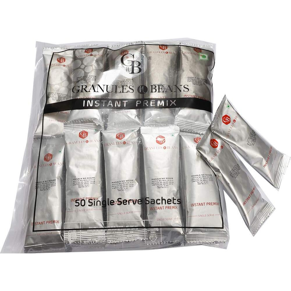 Granules n Beans Instant Premix Kashmiri Kahwa - (50 Single Serve Sachets)