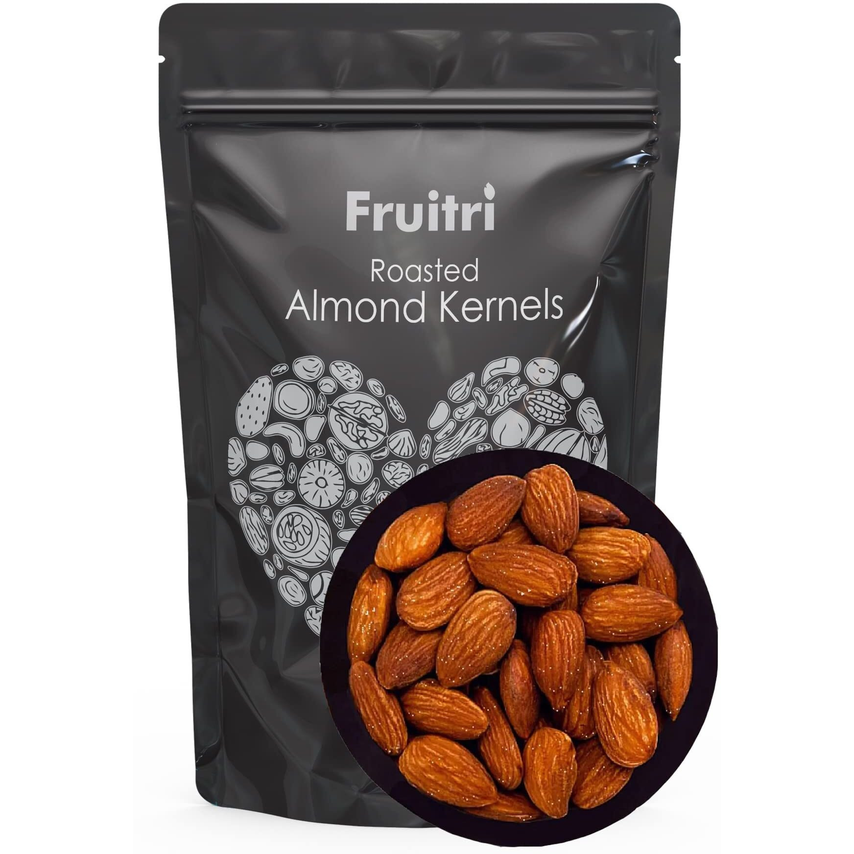 Fruitri Roasted & lightly Salted California Almonds, Tasty and Delicious Badam Giri (500g)