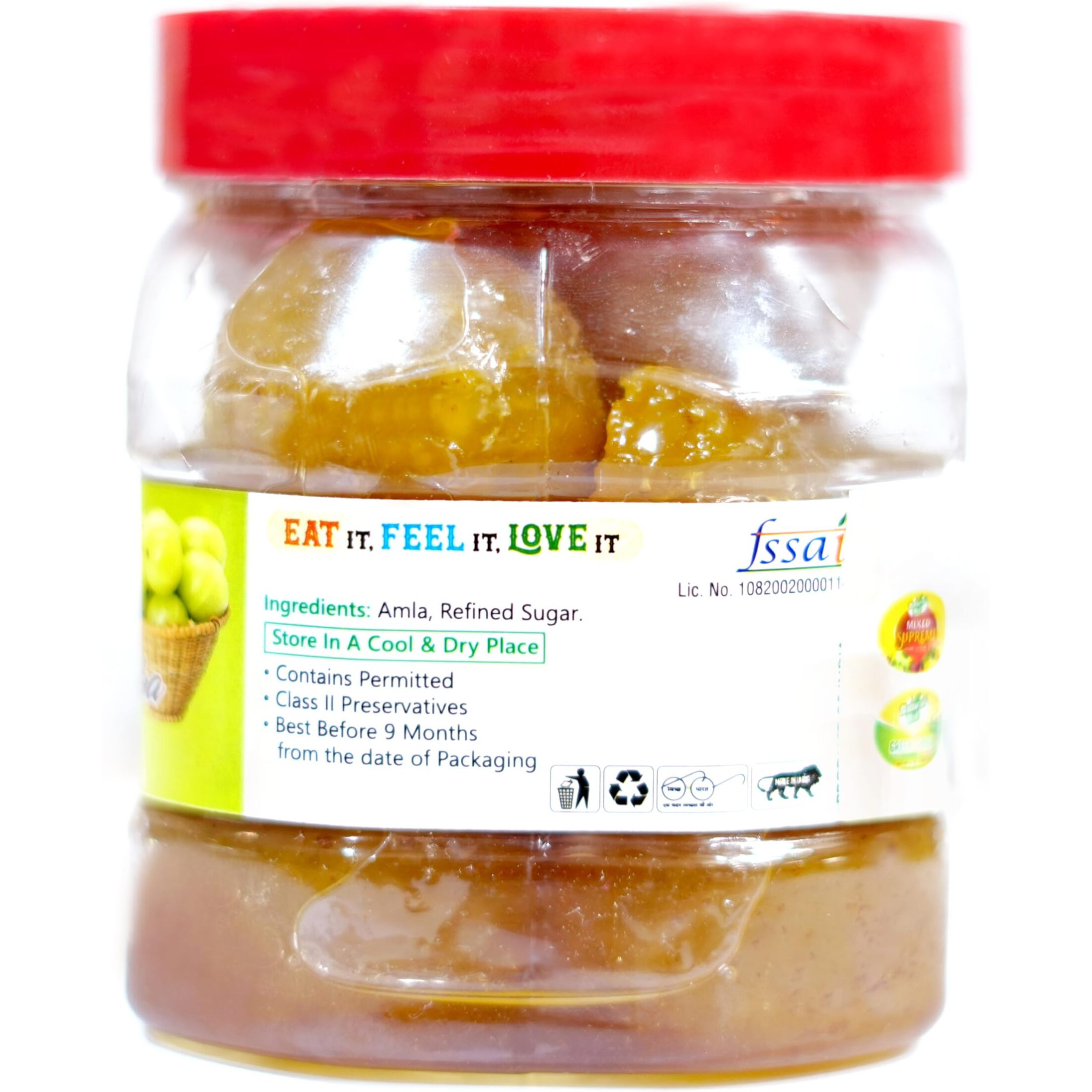 Natural Hub Presents Amla Murabba - Without Sugar Syrup- Mothermade Recepie, Fresh & Homemade Immunity Booster Pack - 500Gms