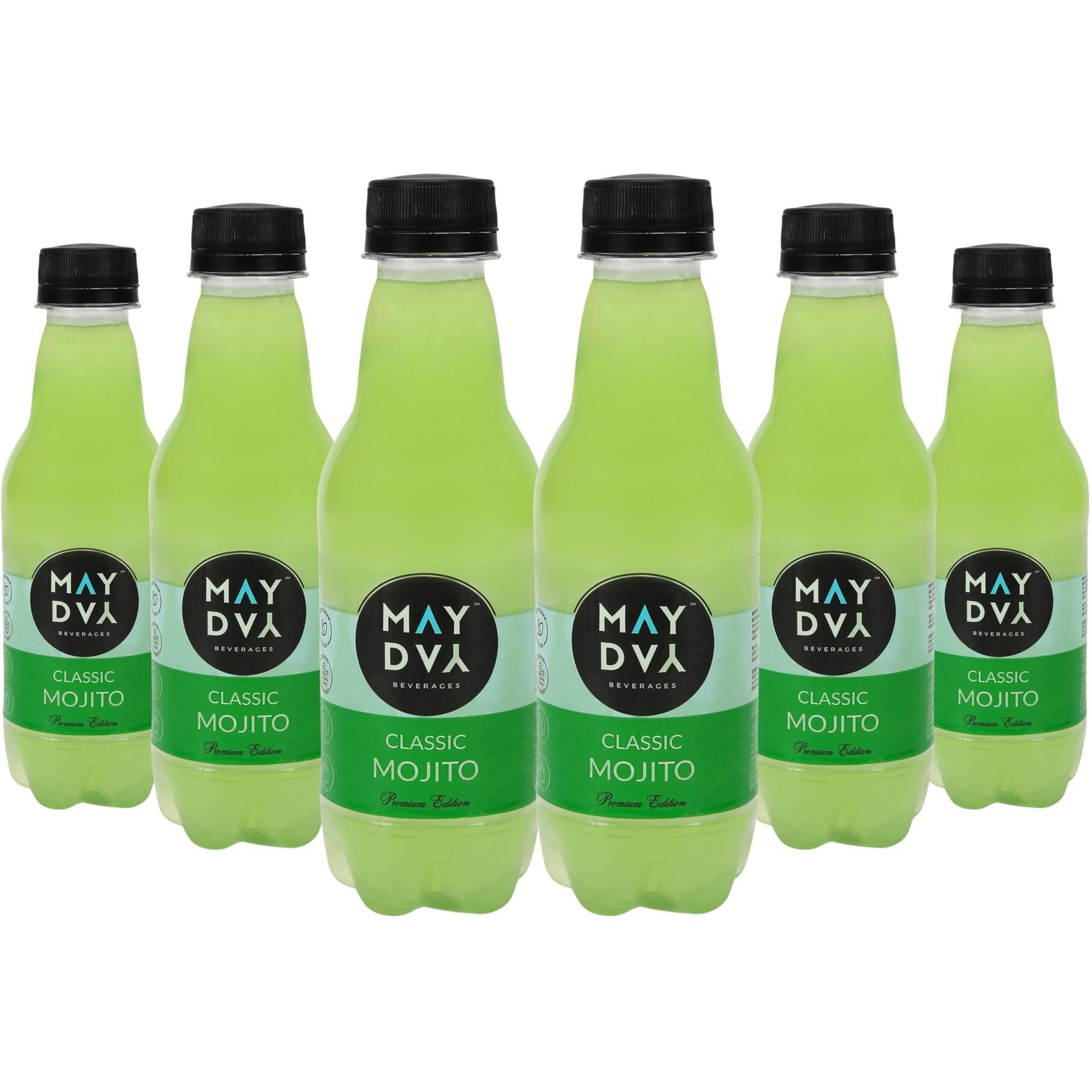 May Day MOJITO | Ready to Drink Mocktail | Premium Sparkling Cocktail Mixer | 100% Natural, No Artificial Flavour | Real Fruits & Herbs with Goodness of Superfoods | Pack of 6 X 250 ml
