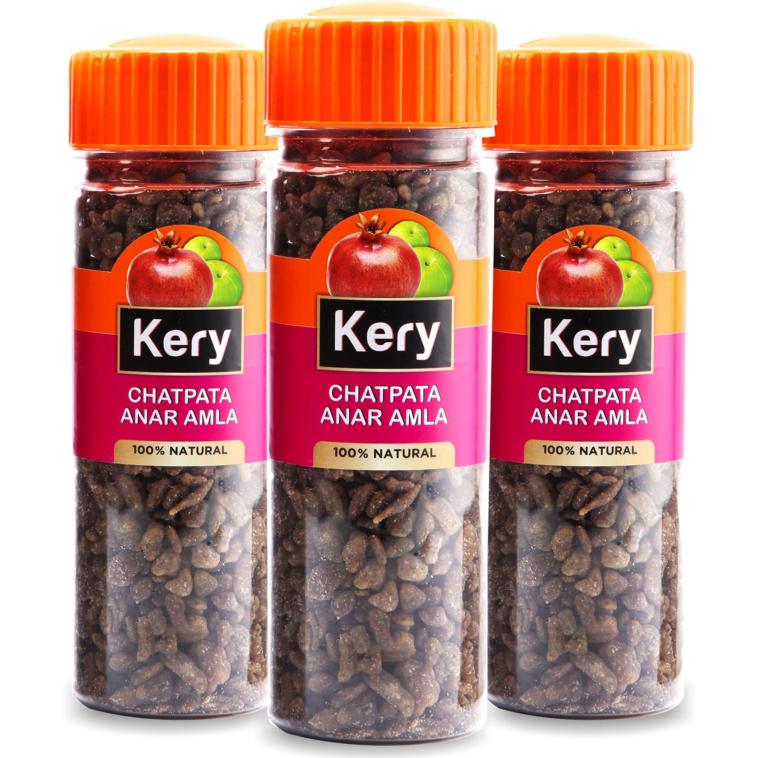 Kery Chatpata Anar Amla Mouth Freshener [Spicy Amla Candy Mukhwas ] 3 Bottles, 360 Gm