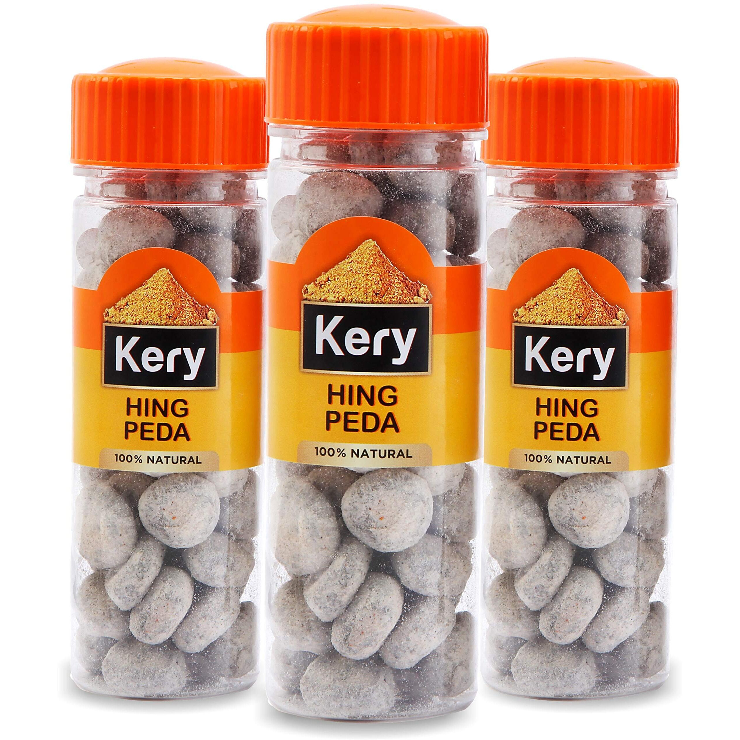 Kery Hing Peda Pachak [Digestive Hing Tikki Mouth Freshener] 3 Bottles, 360 Gram