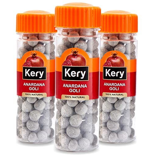 Kery Anardana Goli Mukhwas [Digestive Anardana Pachak Mouth Freshener] 3 Bottles, 390 Gram