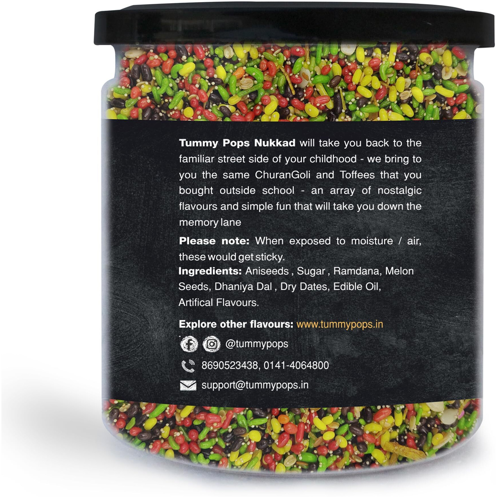 Tummy Pops | Navrang Saunf Mix - 350gm Jar | Hygienically Prepared & Packed | After Meal Digestives Mukhwas, Handmade Sweet Mouth Fresheners, Sweet Fennel Seeds Mukhwas, Sauf Churi