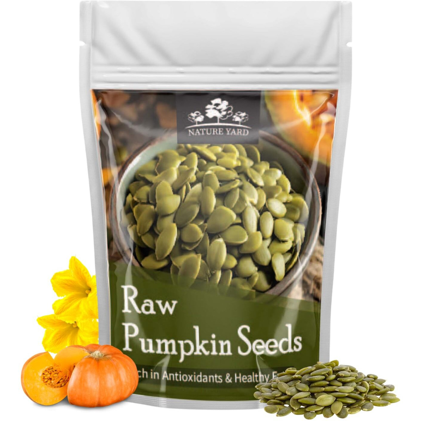 NATURE YARD Organic Pumpkin Seeds for eating - 500 gm - 100 % Natural AAA Grade Seeds/ Protein & Fiber Rich / Kaddu Ke Beej/ Immunity Booster/ Packed with Antioxidants & Healthy Fats / Healthy Superfood Snack