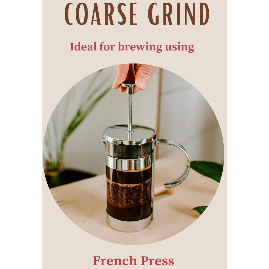 Navees Coffee | Coarse Grind for French Press | 100 percent pure Arabica Coffee powder | Freshly Roasted | Single Origin | Medium dark roast | 0% chicory | Delivered straight from our farm | 250gm