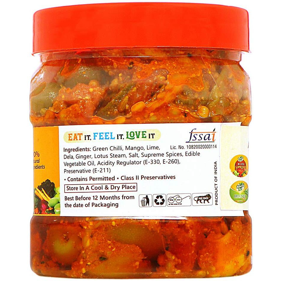 Natural Hub Mothermade Mix Pickle, Will All Flavors (Supreme Mixed Achaar, 500 gm)