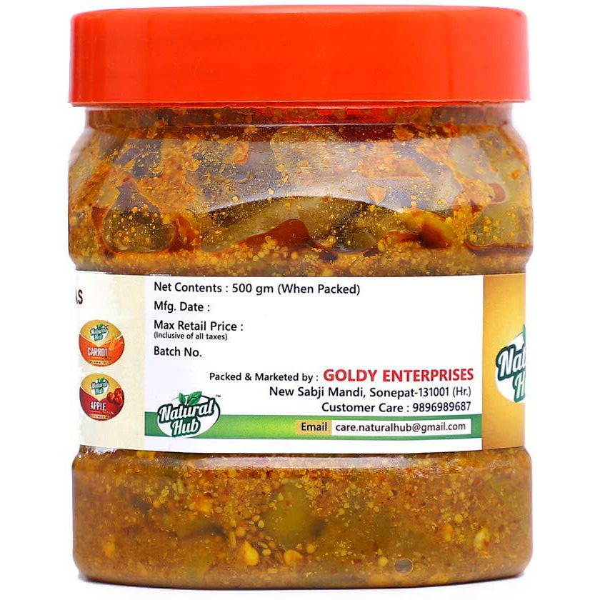 Natural Hub Mothermade Rajasthani Marwari Hari Mirch Ka Achaar, Green Chilli Pickle, (The Real Taste of Rajasthan) 500grm
