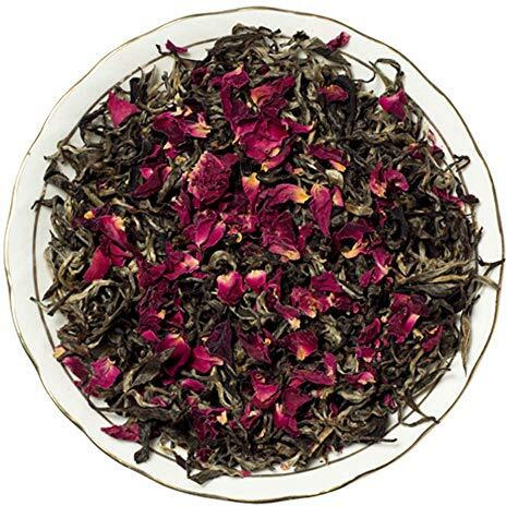 Navvayd Organic Rose White Tea, With Real Rose Petals, Loose Leaf (50 Gm)