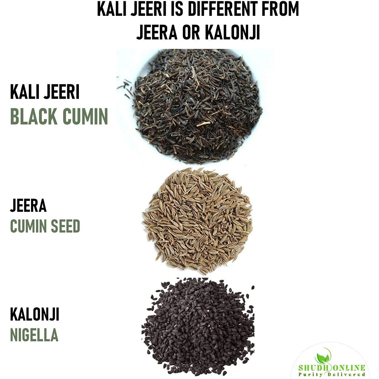 Shudh Online Kali Jeeri, Kali Jiri, Kadwa Kaali Jeera (50 Grams), Nalla Jeelakarra, Black Cumin Seed, Kadvi Bitter Kalo Jeeri
