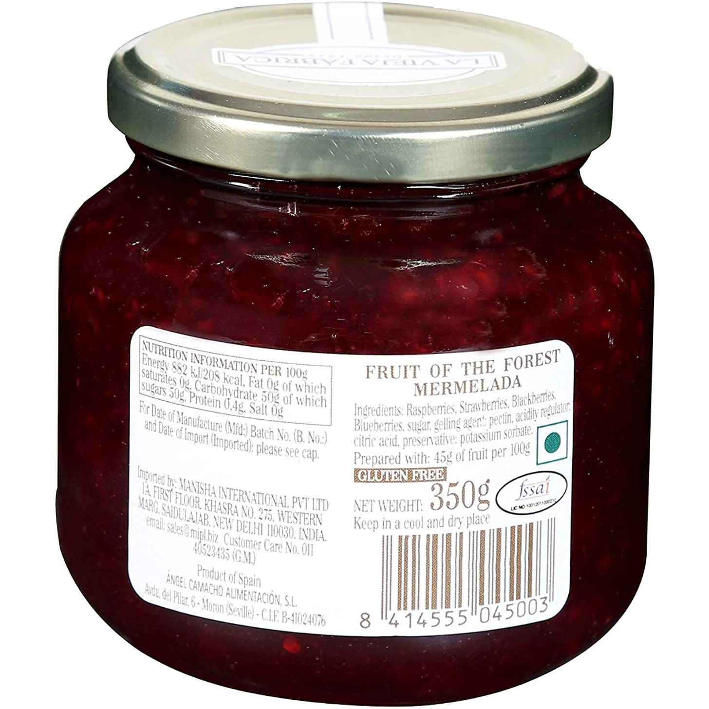 La Vieja Fabrica Fruit Of The Forest Mermelada Jam, 12.35 oz  350 g, 2 Pack