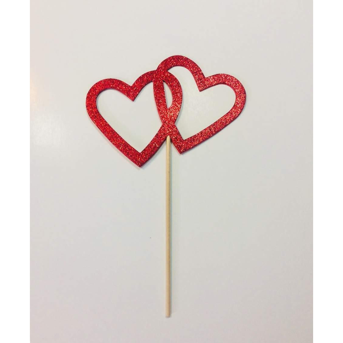 Festiko 20 Pieces Valentines Day Cupcake Topper Glitter Cardstock, Valentines Day Party Decoration