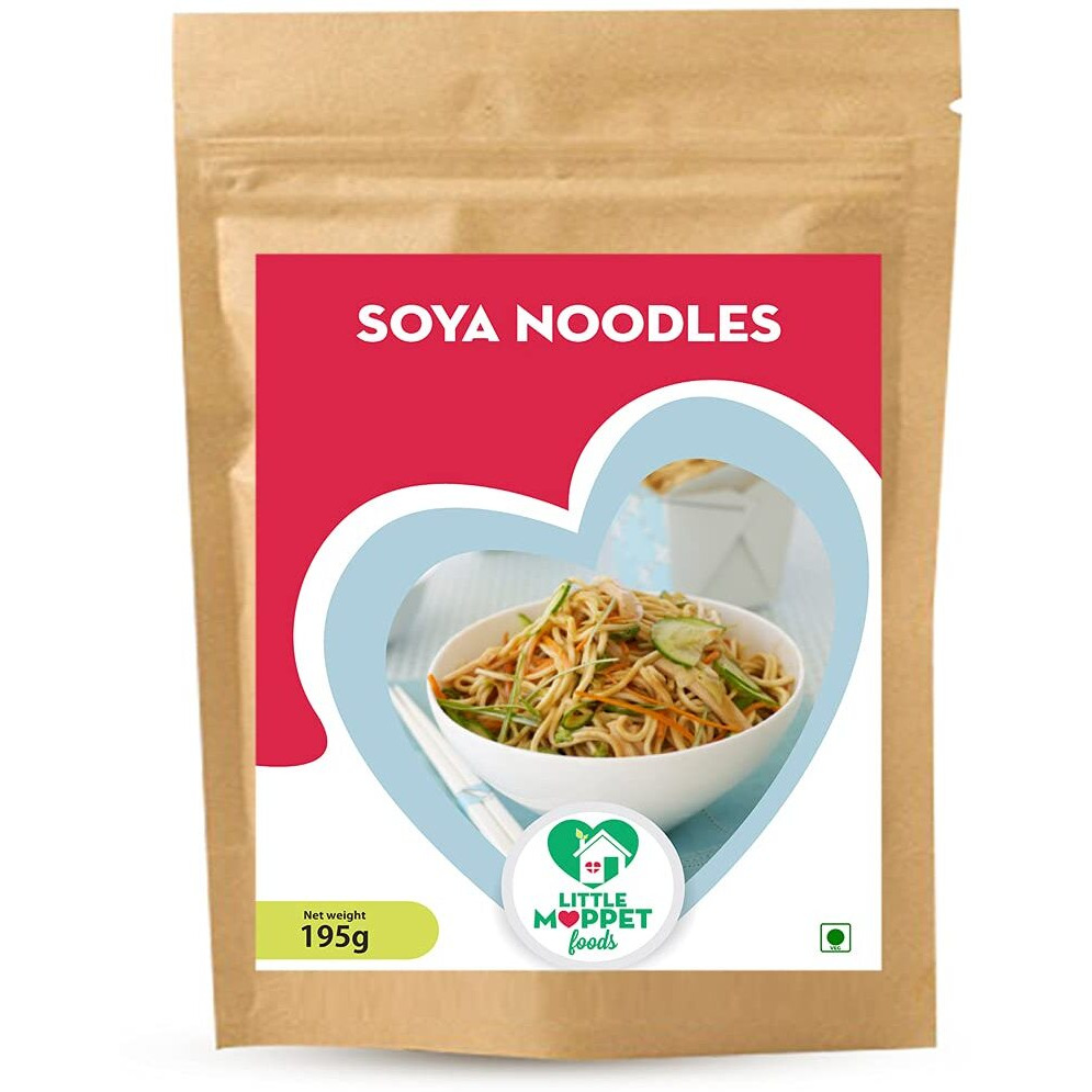 Little Moppet Foods Noodles -Vegetarian - Natural - 195 Gm (Soya Noodles)