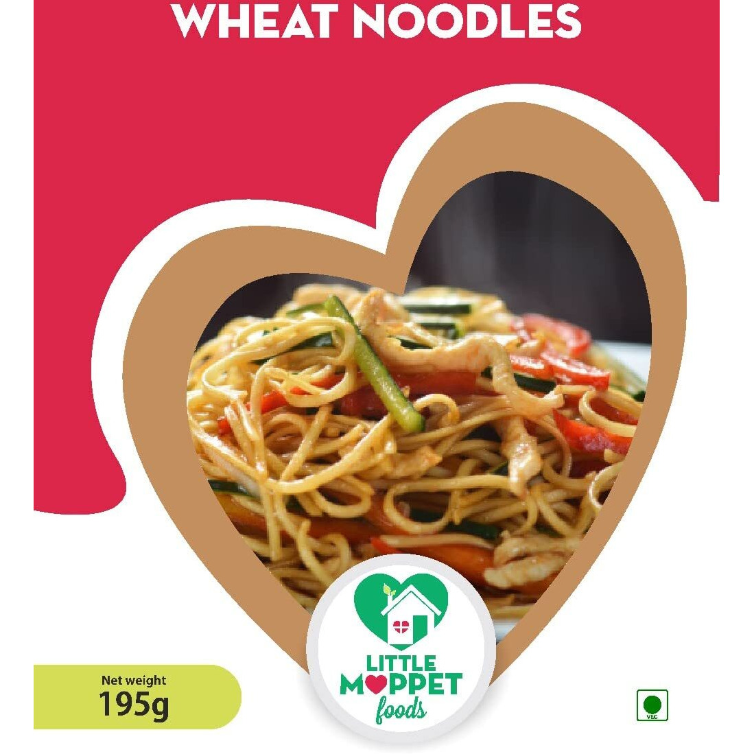 Little Moppet Foods Noodles - (Wheat Noodles), Preservative Free, 195 Gram