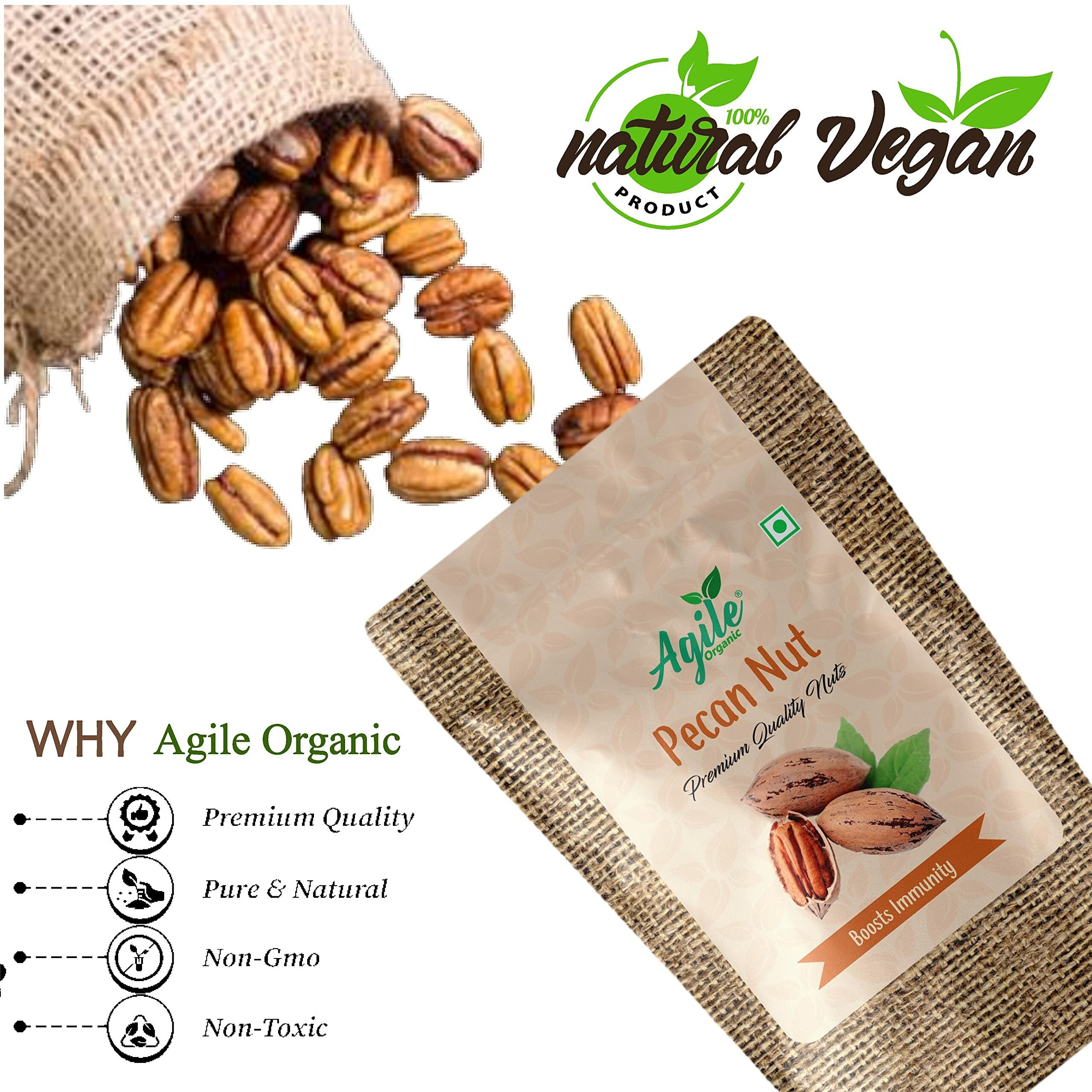 Agile Organic Premium Pecan Nuts 400g (Healthy Nuts)