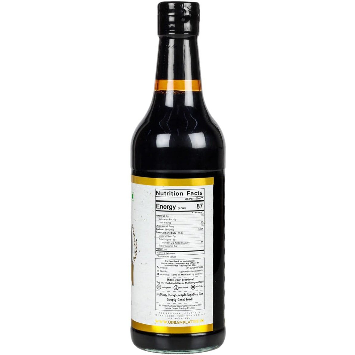 Urban Platter Tamari Soy Sauce, 500ml (Naturally Brewed & Gluten-Free SOYA Sauce)