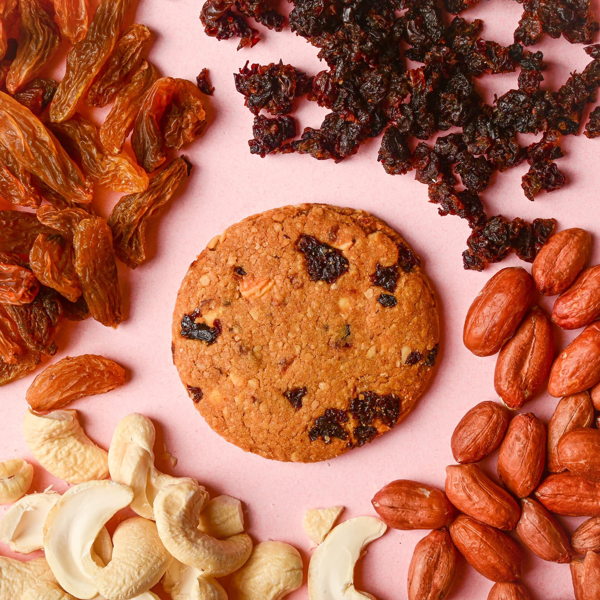 Kikibix Fruit & Nut Oats Cookies | Healthy Biscuit For Kids | No Maida, No Refine Sugar | With 50% Nuts & Dry Fruits | Cashews, Black Currants, Raisins | High Protein & High Fibre Cookies | (130 GM X PACK OF 1)