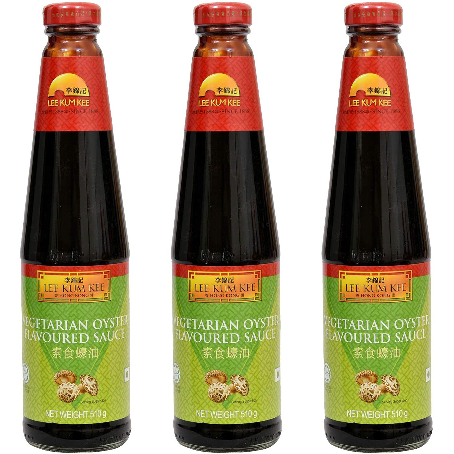 Lee Kum Kee Vegetarian Oyster Flavoured Sauce, 18 oz  510 g, 3 Pack