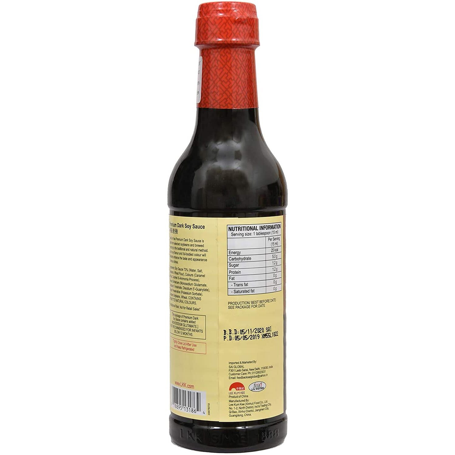 Lee Kum Kee Premium Dark Soy Sauce, 16.91 fl oz  500 ml, 6 Pack