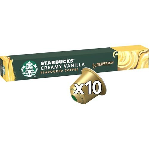 Starbucks Creamy Vanilla Pack of 8 by Nespresso Original Line Coffee Capsules