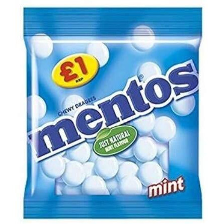 Mentos Chewy Dragees Mint, 135 Gm