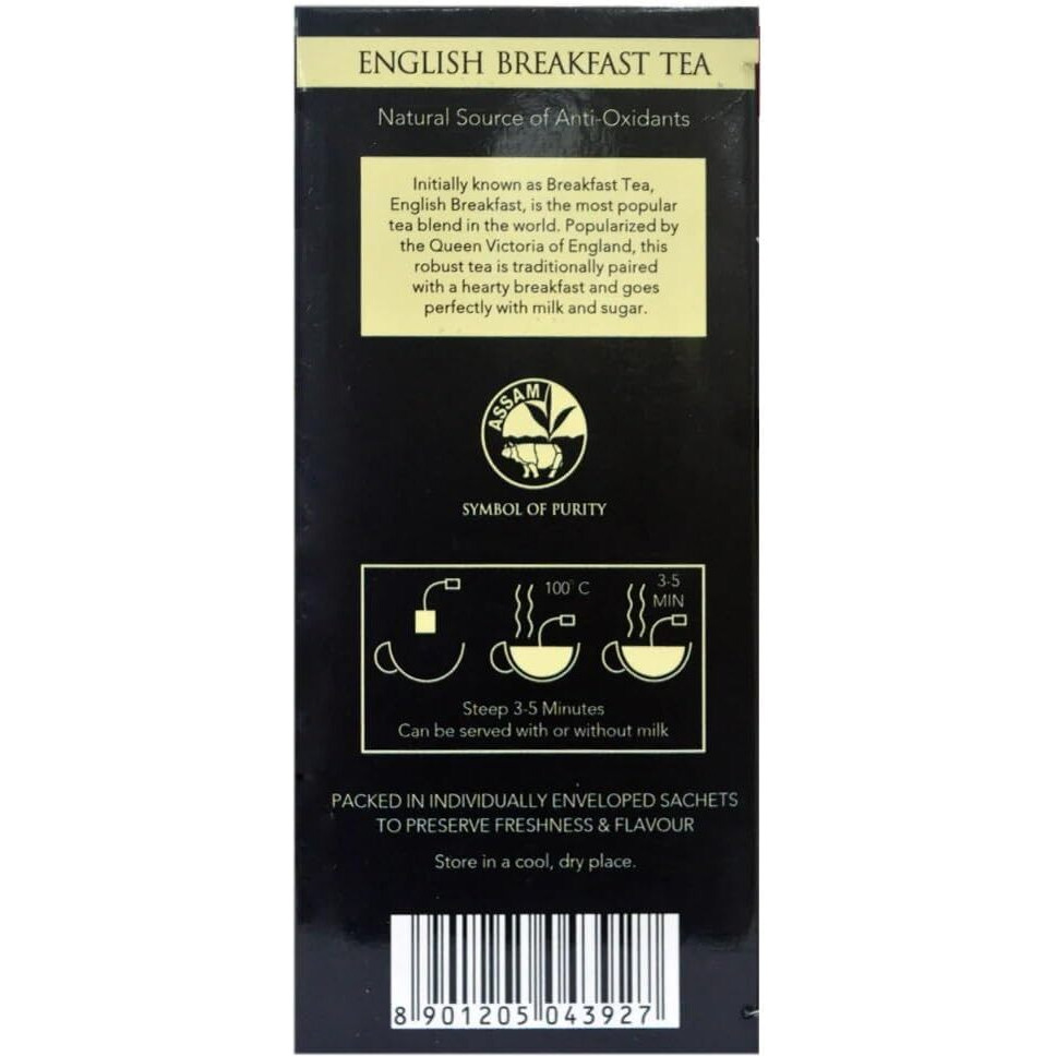 Golden Tips Classic Blend English Breakfast Tea Bags | 100 Tea Bags | 200 Grams