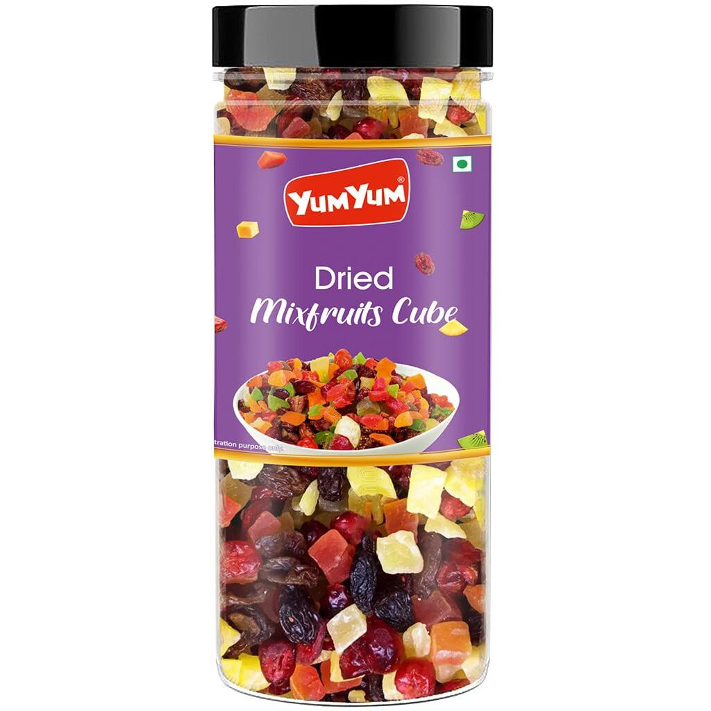 YUM YUM Mixed Dried Fruits - Cranberries, Blueberries, Strawberries,Kiwi, Mango, Pine Apple- Healthy Snack for kids and adults - 150g