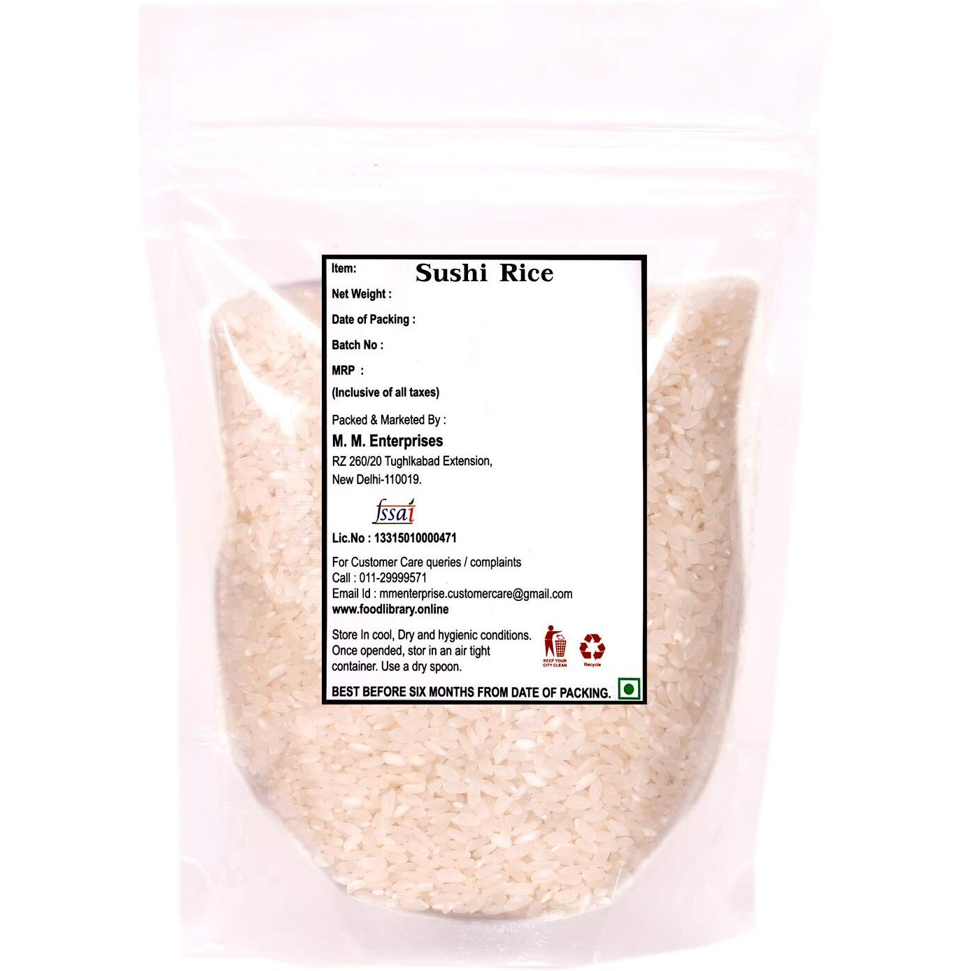 FOOD LIBRARY THE MAGIC OF NATURE Japanese Sushi Rice - 400 Gram