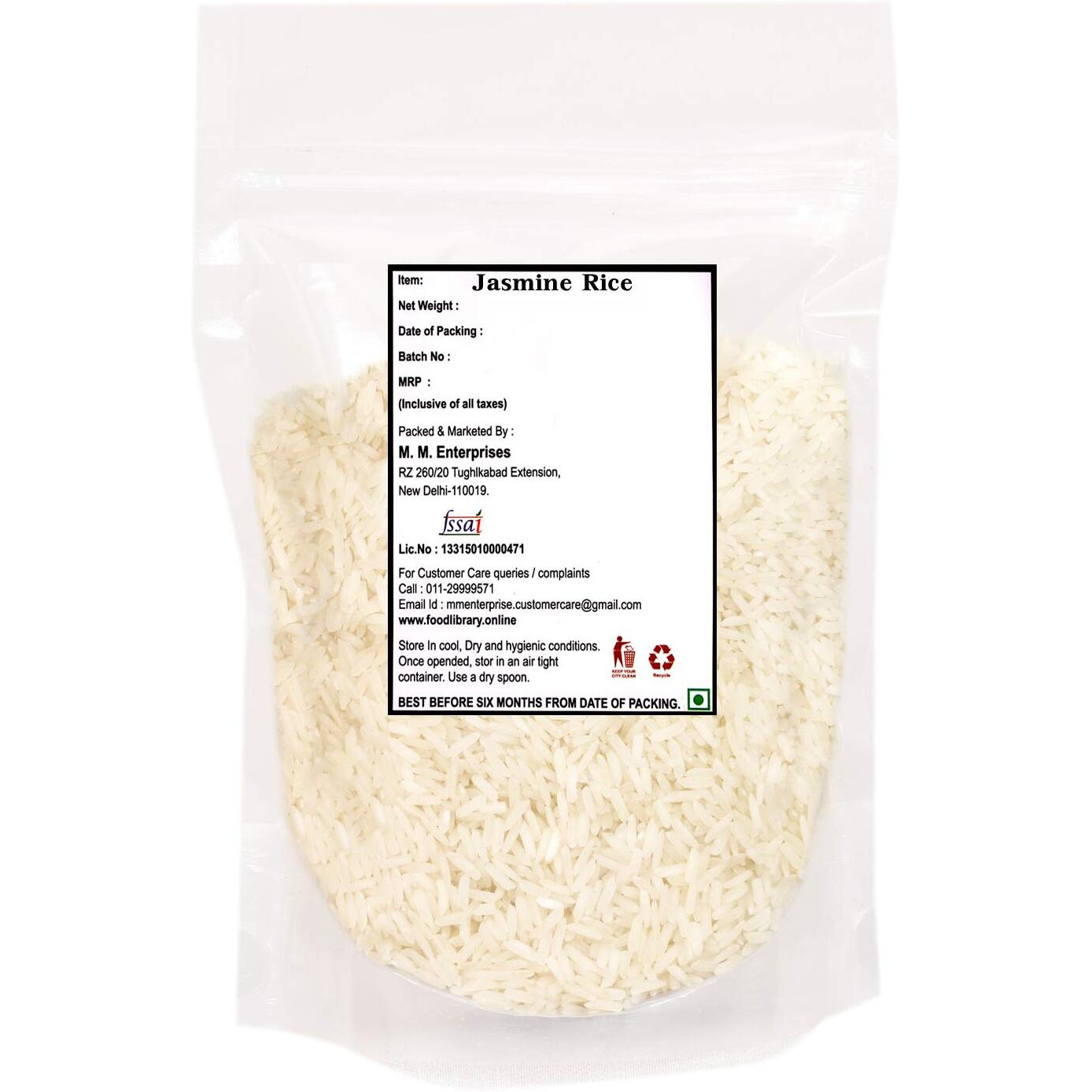 Food Library The Magic Of Nature Fragrant Jasmine Rice - Aromatic Elegance for Exquisite Meals 400gm