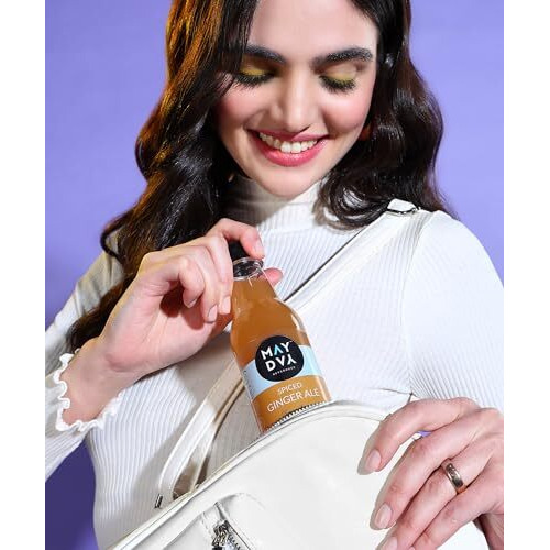 May Day SPICED GINGER ALE | Ready to Drink Mocktail | Premium Sparkling Cocktail Mixer | 100% Natural, No Artificial Flavour | Real Fruits and Herbs with Goodness of Superfoods | Pack of 6 X 250 ml