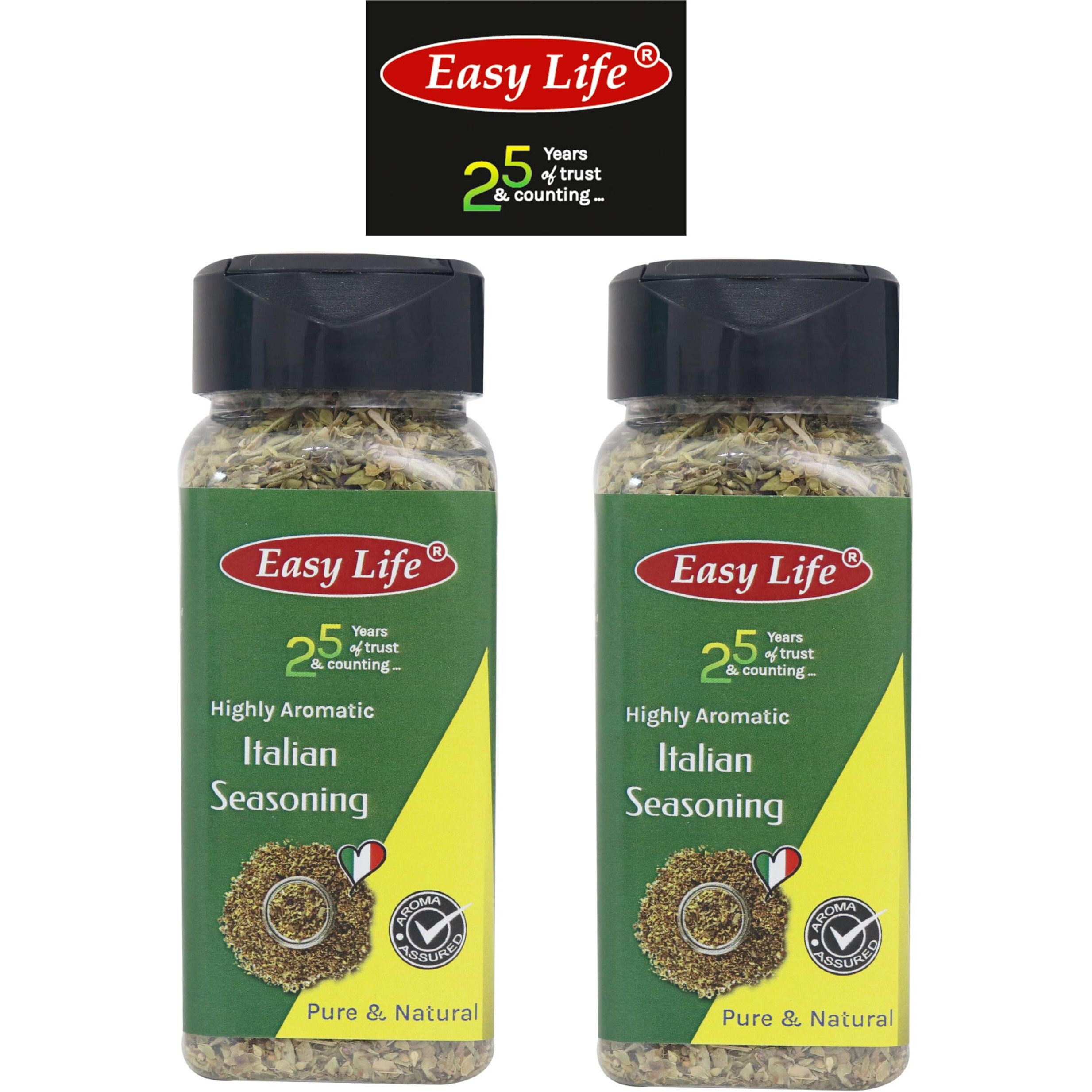 Easy Life Combo of Italian Seasoning 25g [Pack of 2 Mix Herbs seasonings for Whole Wheat Pasta fusilli Pizza sauces Olive Oil dressings and toppings]