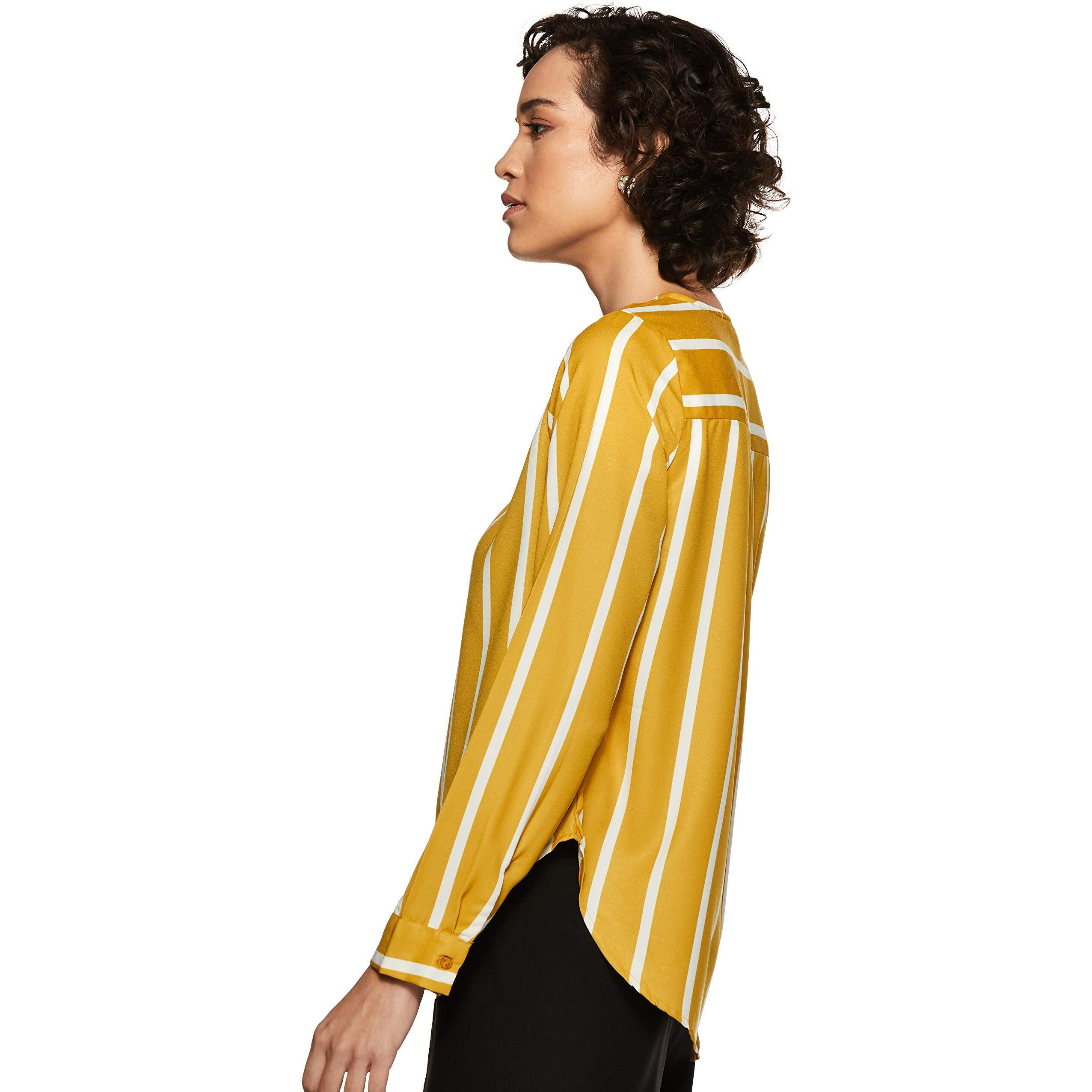Harpa Womens Regular Blouse (GR5317_Mustard L)