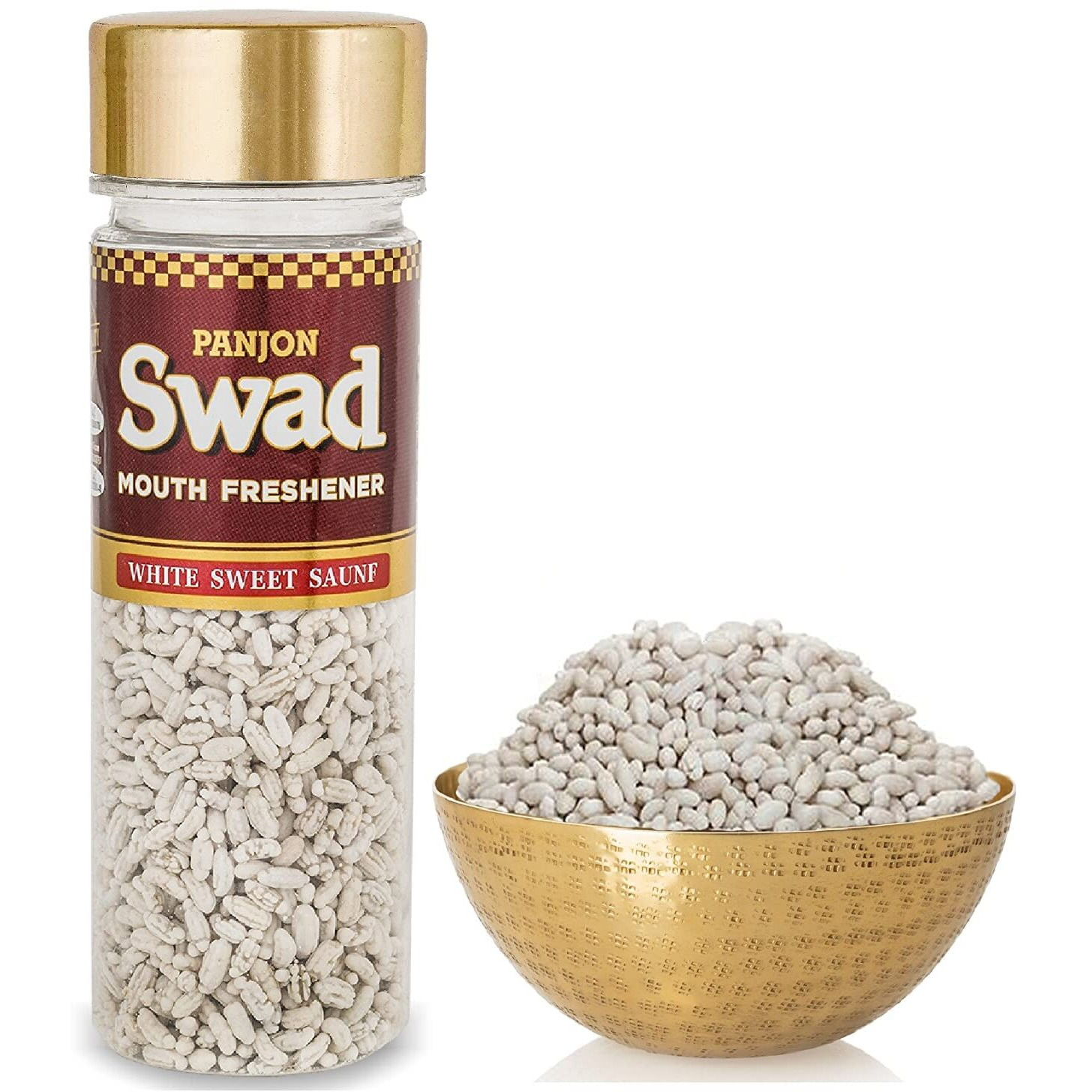 Panjon Swad Mouth Freshner, White Sweet Sauf, 110g