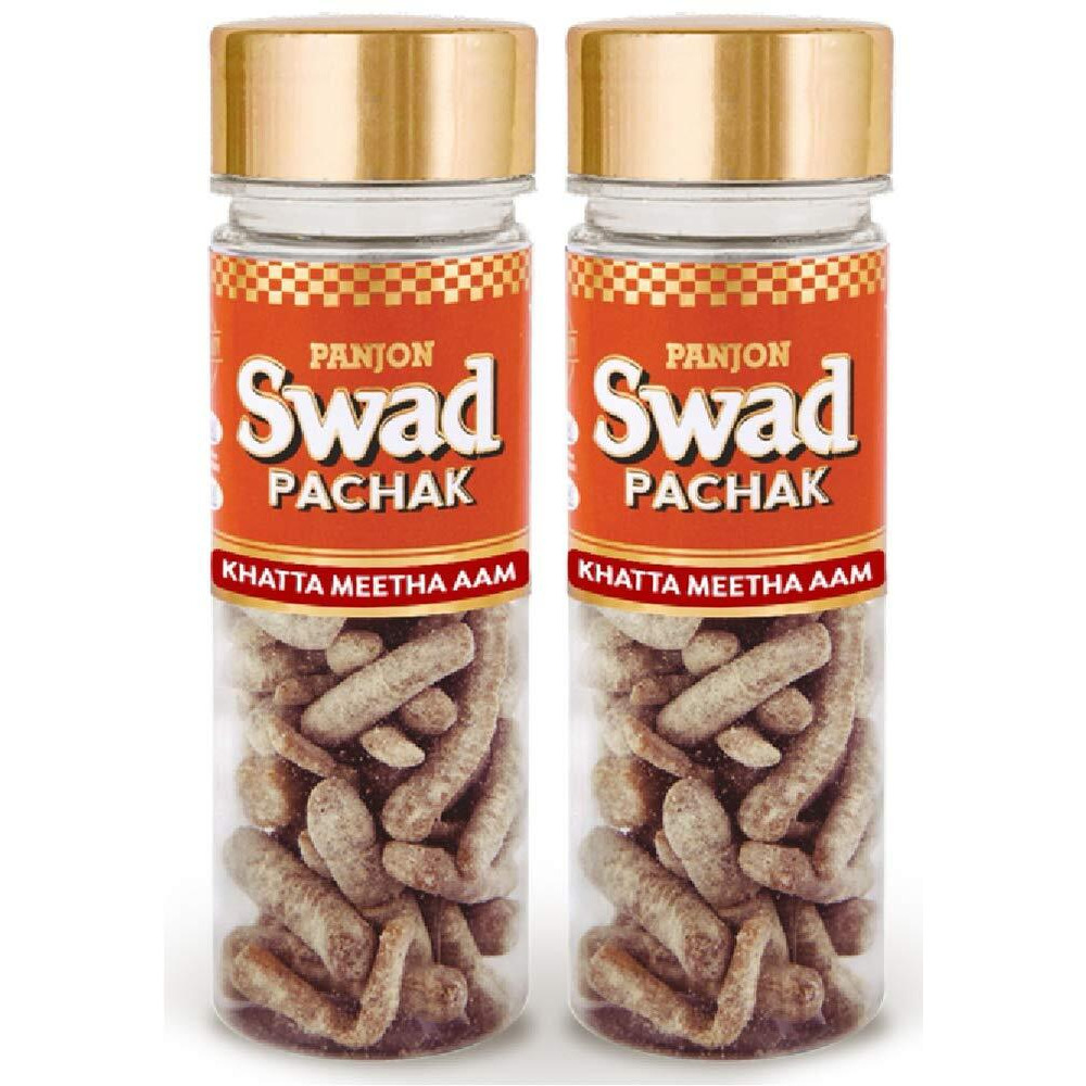 Panjon Swad Khatta Meetha Aam Mukhwas (Pack Of 2 X 130 Grams) | Digestive Mouth Freshener | Hygienically Packed Traditional Pachak | Tasty Mouthfresheners | After-Meal Snack | Dry Mukhwas.